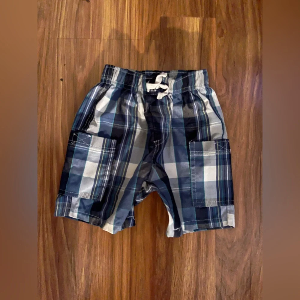 Plaid and Tan Shorts Set